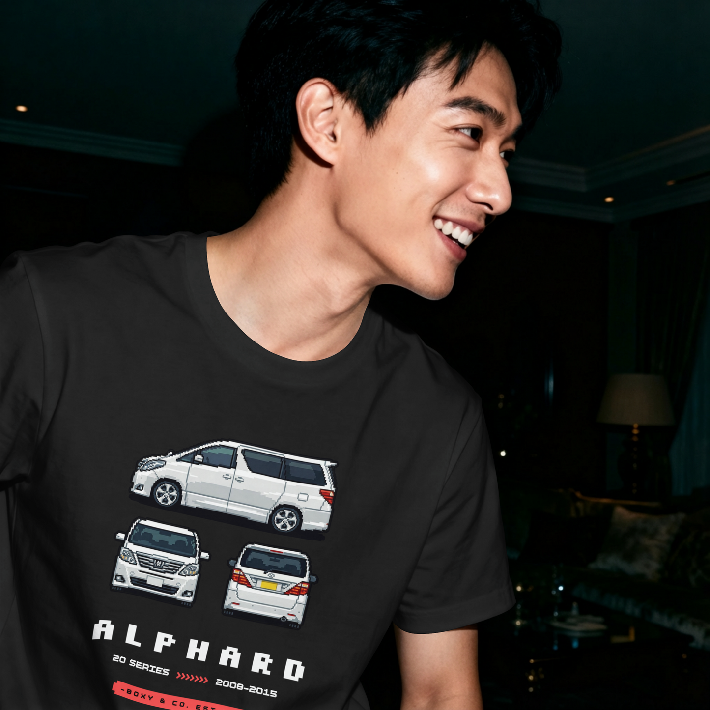 Toyota Alphard 20 Series 8-Bit Pixel Graphic T-Shirt