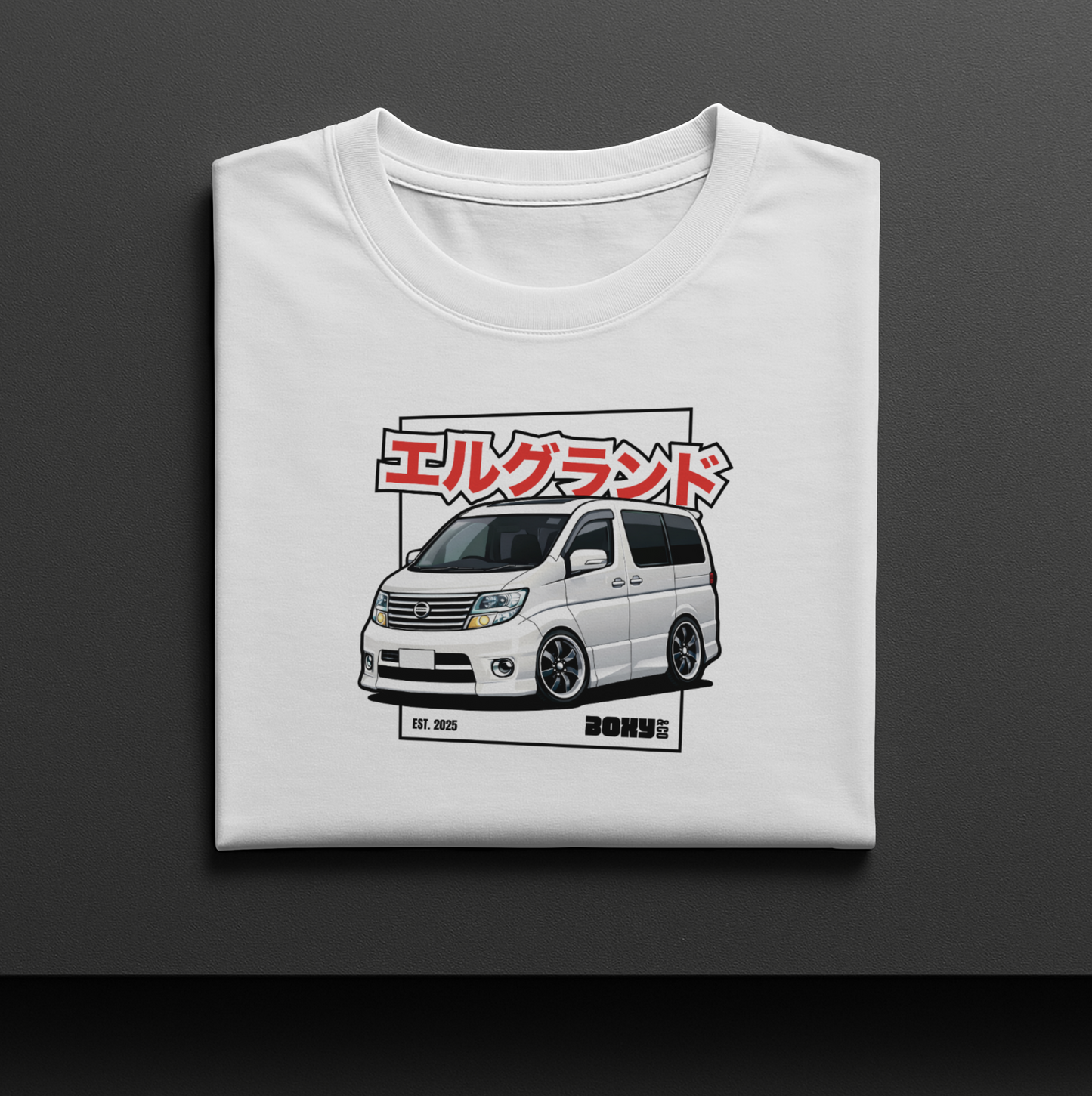 E51 Elgrand Graphic T-Shirt White with White E51