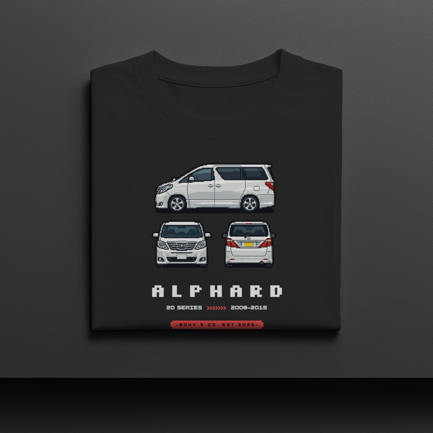 Toyota Alphard 20 Series 8-Bit Pixel Graphic T-Shirt