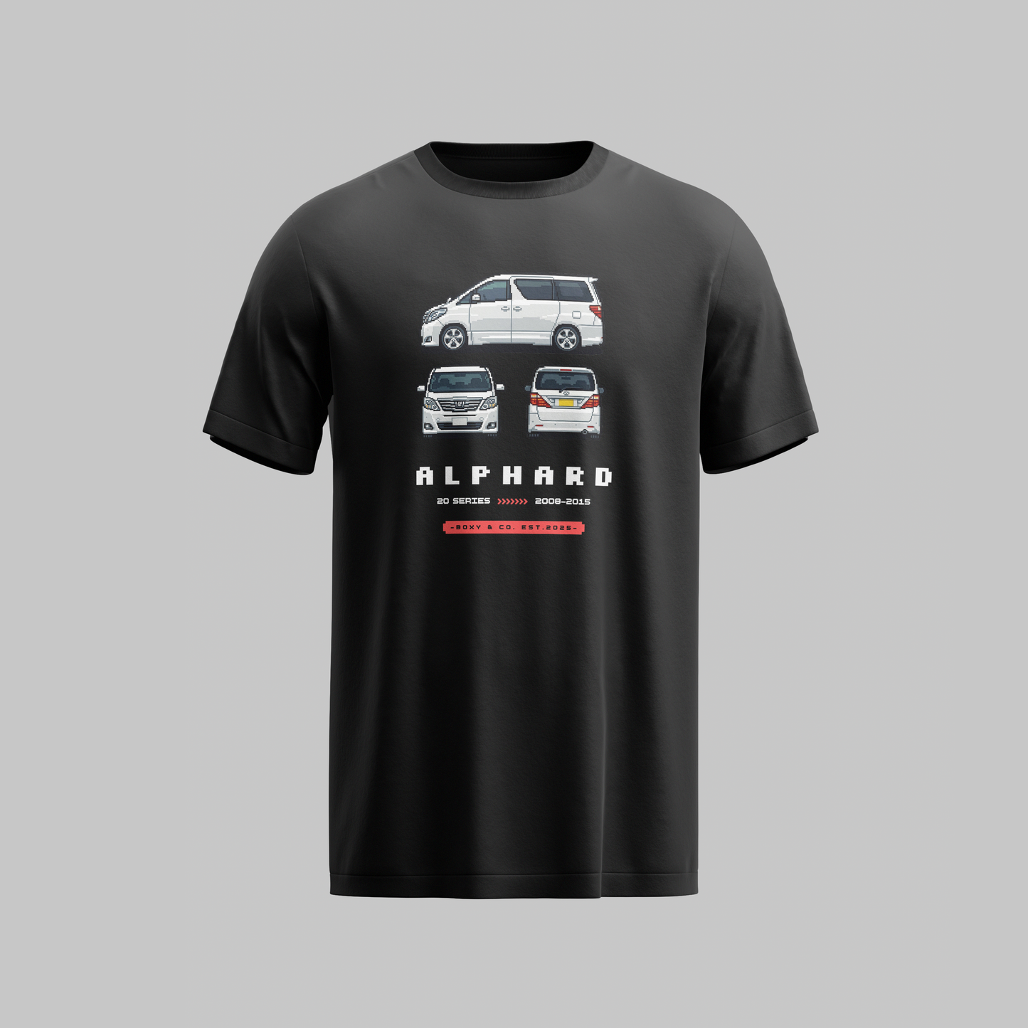 Toyota Alphard 20 Series 8-Bit Pixel Graphic T-Shirt