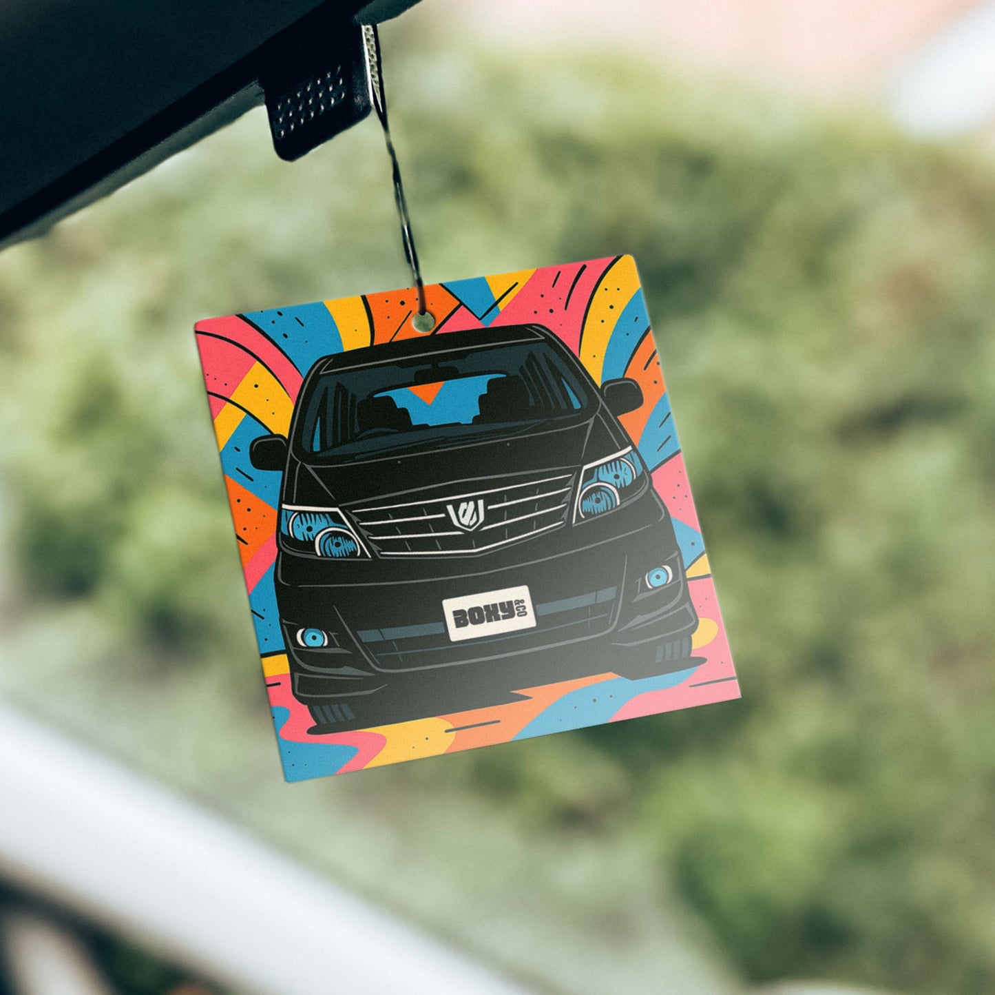Boxy Air Fresheners for Toyota Alphard & Vellfire – Lemon Sherbet Scent (Black or White)