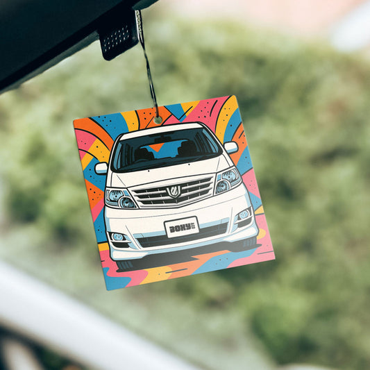 Boxy Air Fresheners for Toyota Alphard & Vellfire – Lemon Sherbet Scent (Black or White)