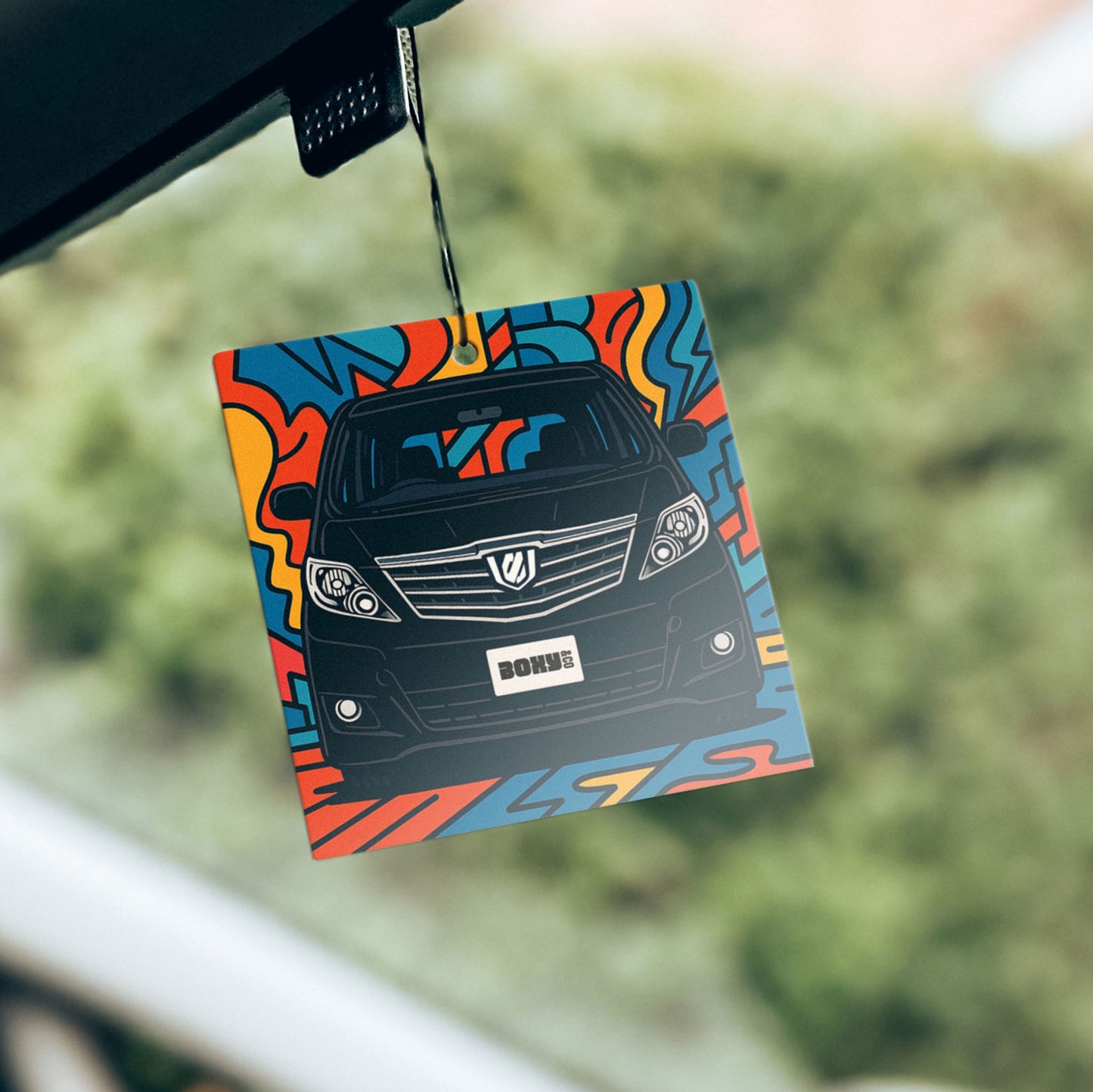 Boxy Air Fresheners for Toyota Alphard & Vellfire – Lemon Sherbet Scent (Black or White)
