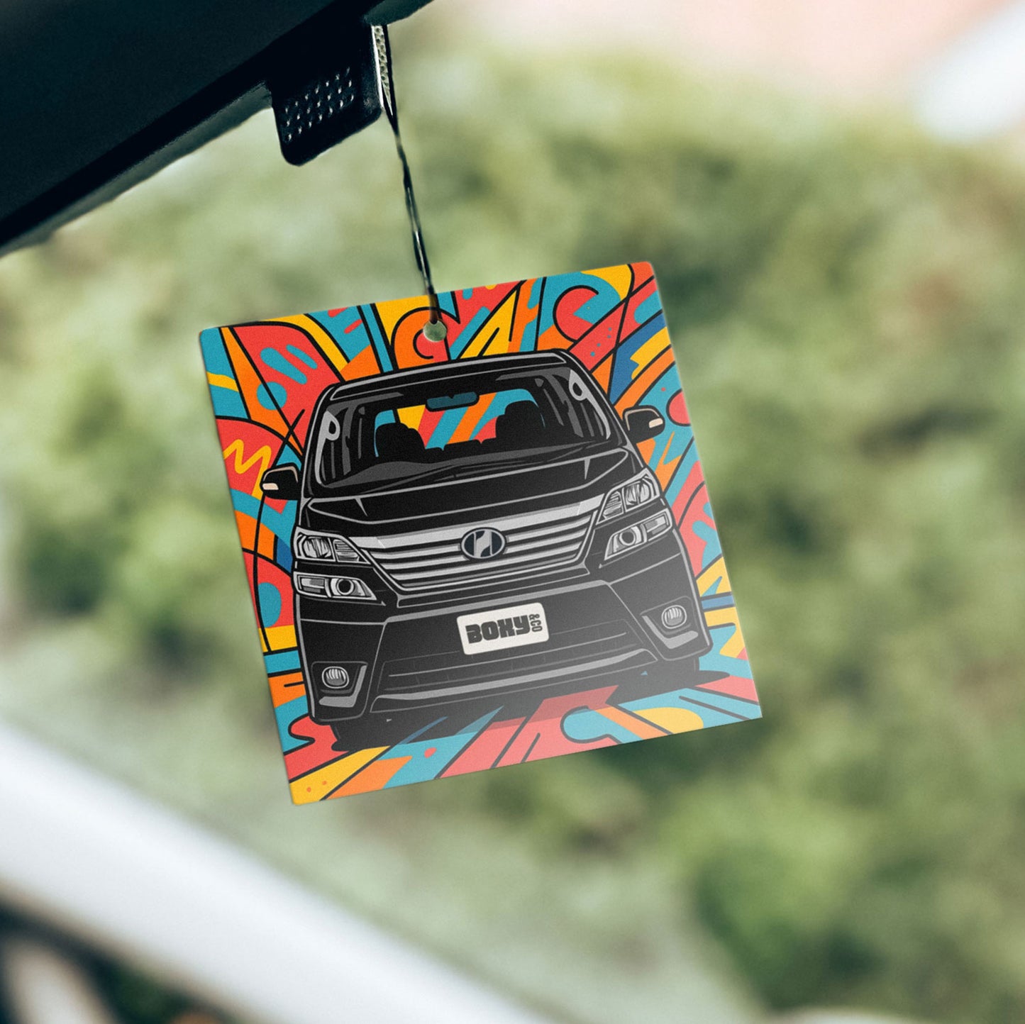Boxy Air Fresheners for Toyota Alphard & Vellfire – Lemon Sherbet Scent (Black or White)