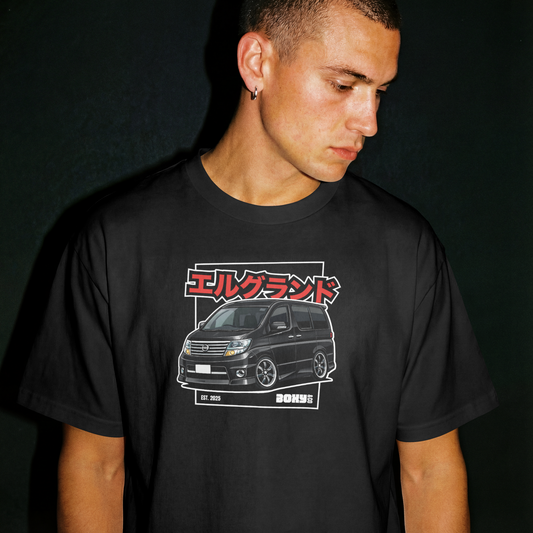 E51 Elgrand Graphic T-Shirt Black with Black E51