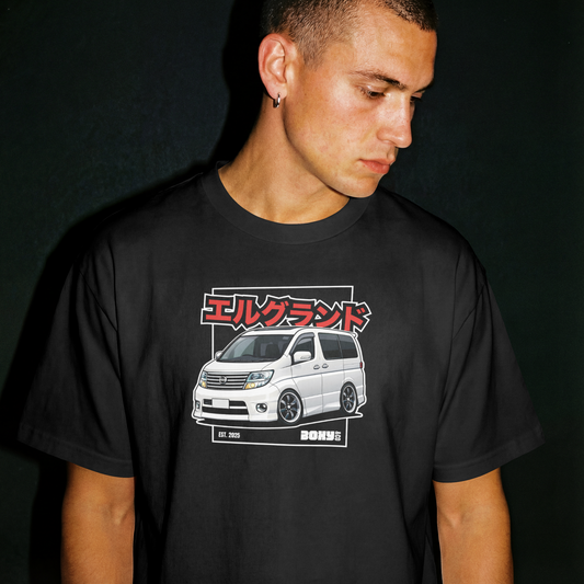 E51 Elgrand Graphic T-Shirt Black with White E51