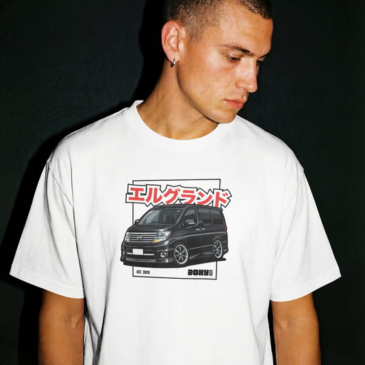 E51 Elgrand Graphic T-Shirt White with Black E51