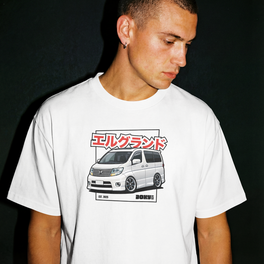 E51 Elgrand Graphic T-Shirt White with White E51