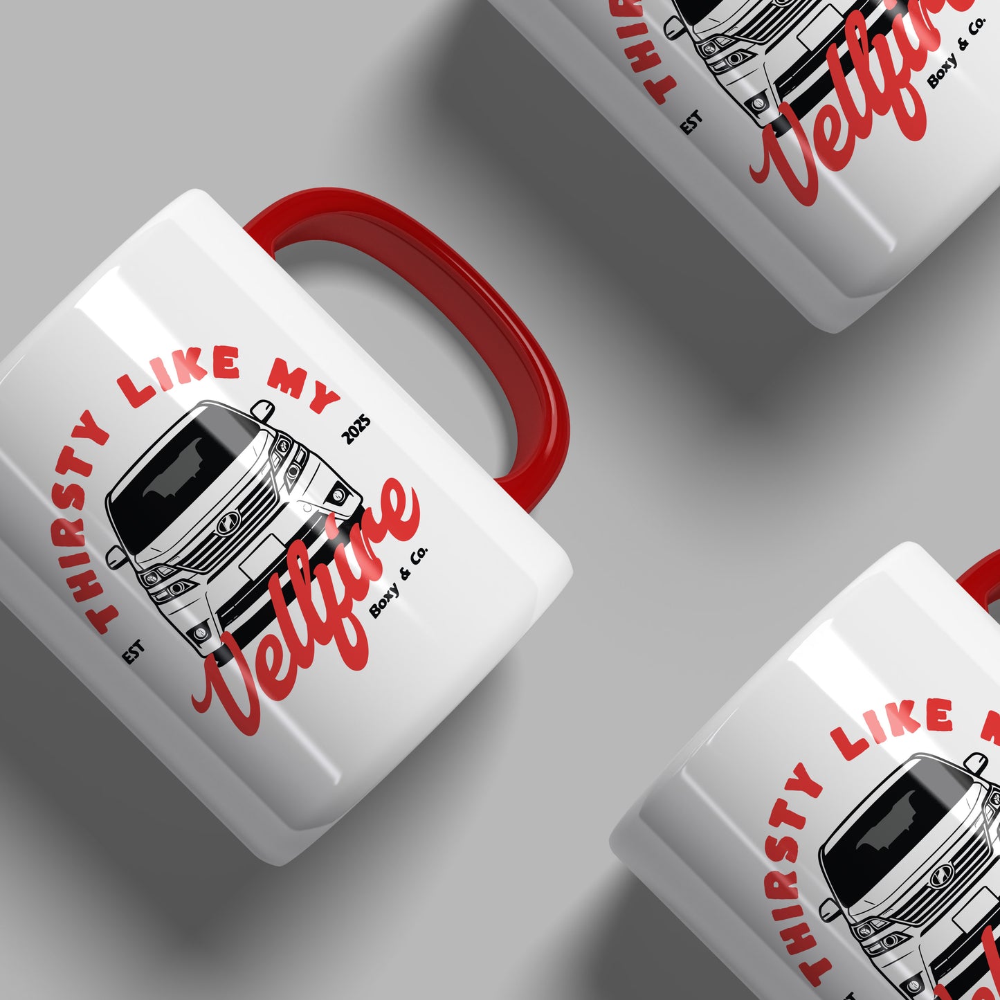 “Thirsty Like My Vellfire” Red Two-Tone Mug – 20 Series Vellfire Lifestyle Gift
